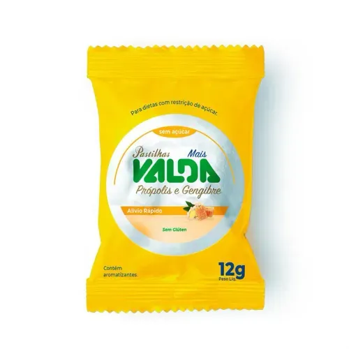 Pastilha Valda Própolis e Gengibre 12g