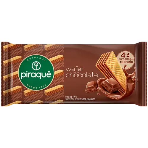 Wafer Piraquê Chocolate 100g