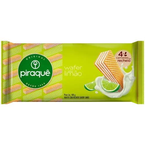 Wafer Piraquê Limão 100g
