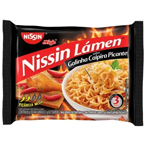 Macarrão Instantâneo Nissin Lamen Galinha Caipira Picante 85g