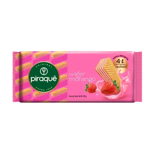 Wafer Piraquê Morango 100g