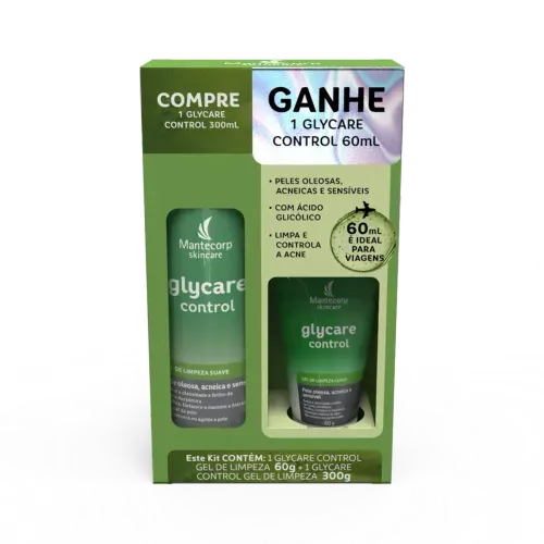 Kit Gel de Limpeza Glycare Control 300g Grátis Gel de Limpeza Control 60g