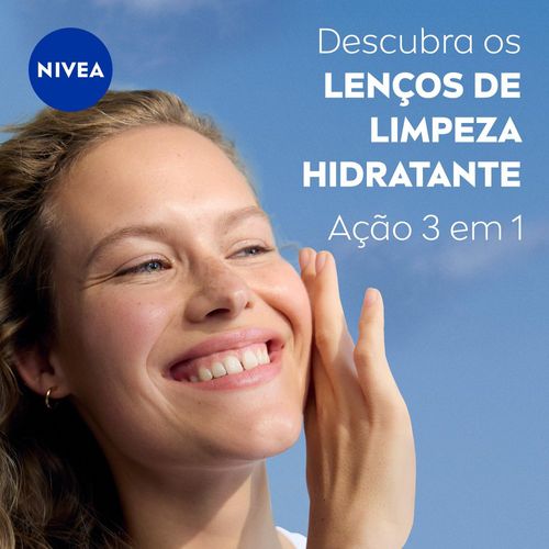 Lenço Demaquilante Nivea Limpeza Pele Seca 3 em1  com 25 unidades