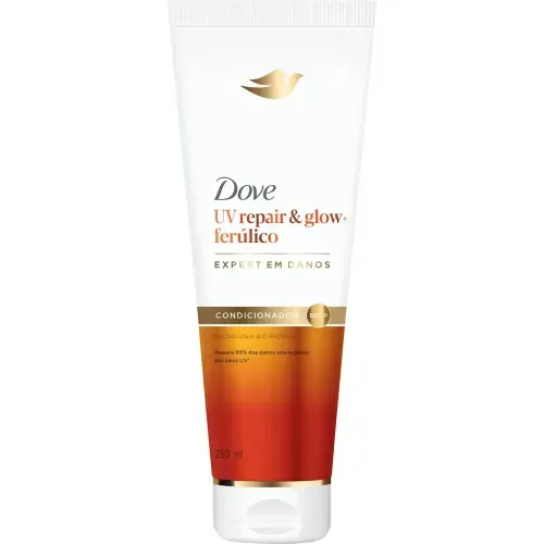 Condicionador Dove UV Repair e Glow+ Ferúlico Expert em Danos 250ml