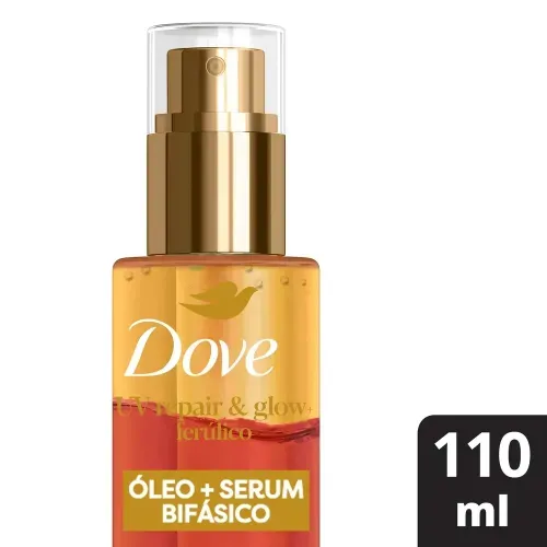 Óleo + Sérum Bifásico Dove UV Repair e Glow+ Ferúlico Expert em Danos 110ml