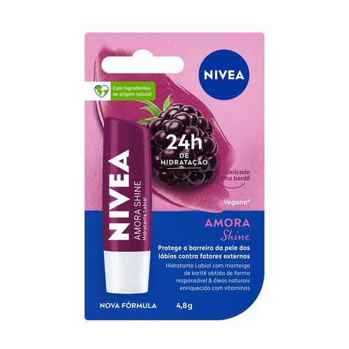 Nivea Hidratante Labial Amora Shine 4,8 g