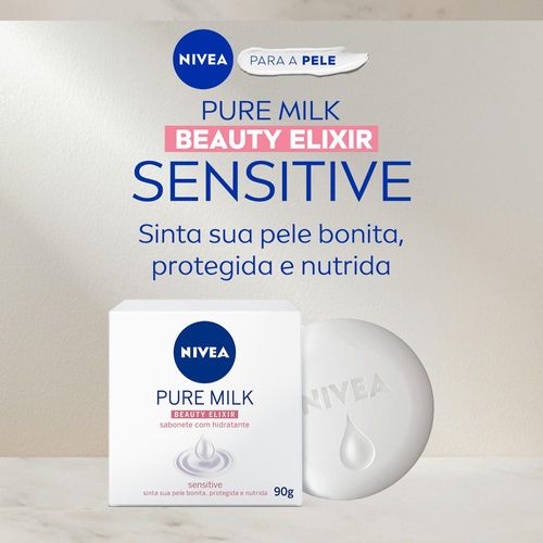 Nivea Sabonete em Barra Pure Milk Sensitive 90g