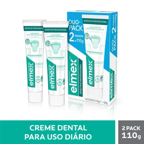 Creme Dental Elmex Sensitive Professional Pack com 2 Unidades 110g