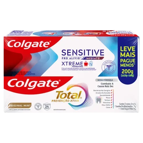 Kit Creme Dental Colgate Xtreme Sensitive 110g + Total Clean Mint 90g
