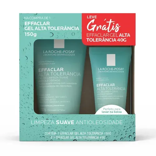 Kit Gel de Limpeza Facial Effaclar Alta Tolerância 150g Grátis Gel Concentrado 40g