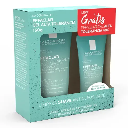 Kit Gel de Limpeza Facial Effaclar Alta Tolerância 150g Grátis Gel Concentrado 40g