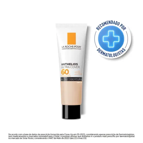 Protetor Solar Facial La Roche Posay Anthelios Ultra Cover Alta Cobertura FPS60 Cor 1.0 30g