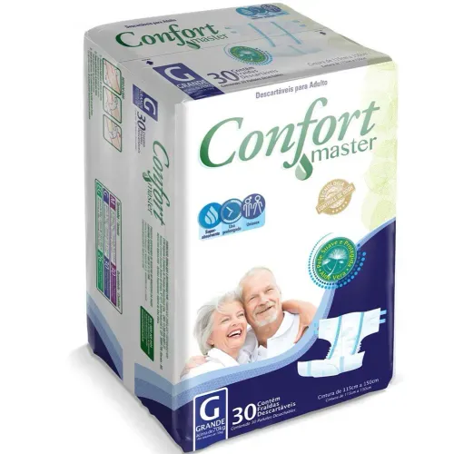 Fralda Geriátrica Confort Master G Absorção Intensa com 30 unidades