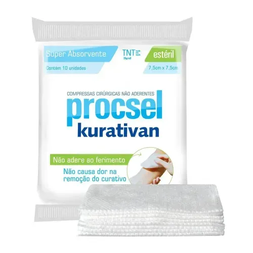 Compressa Kurativan Procsel Estéril 7.5cmx7.5cm Com 10 Unidades