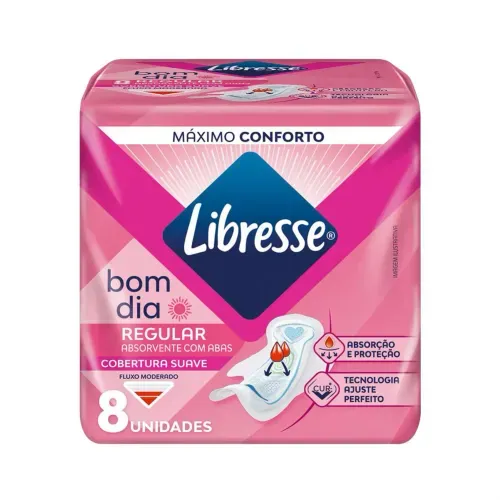 Absorvente com Abas Regular Suave Libresse com 8 Unidades