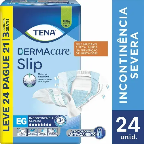Fralda Tena Dermacare Slip EG com 24 Unidades