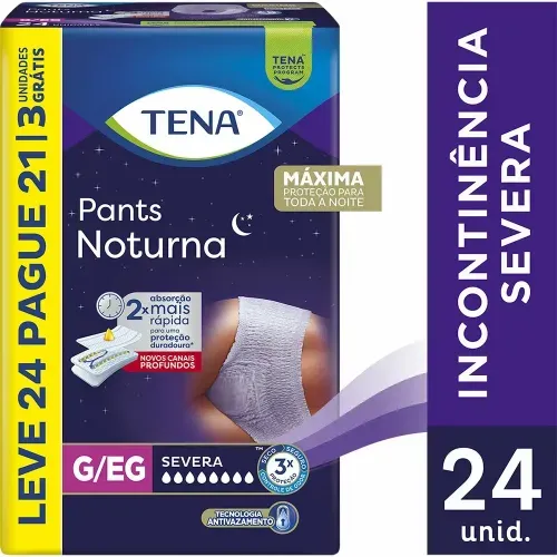 Roupa Íntima Noturna Tena Pants G/EG com 24 Unidades