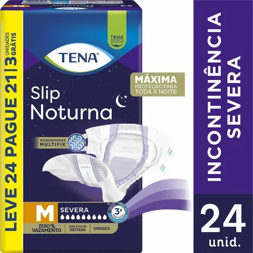 Fralda Tena Slip Noturna M com 24 Unidades