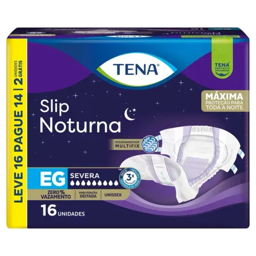 Fralda Tena Slip Noturna EG com 16 Unidades