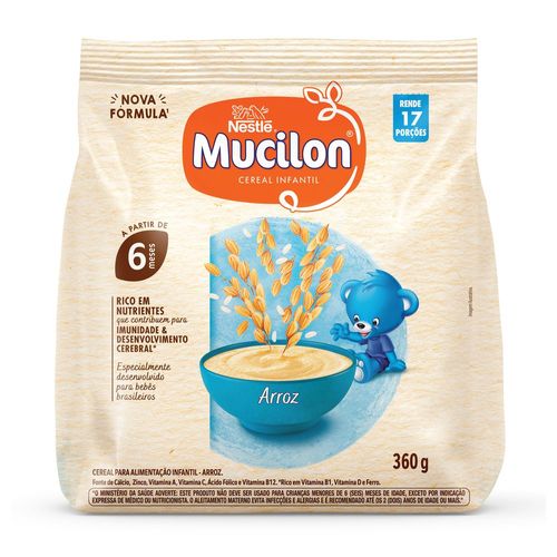 Cereal Infantil Mucilon Arroz Sachê 360g