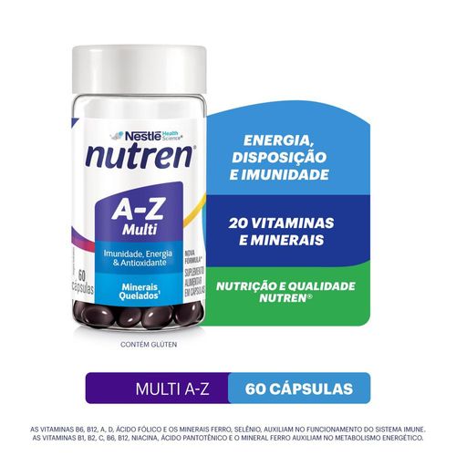 Suplemento Alimentar Nutren A-Z Multivitamínico 60 Cápsulas