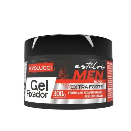 Gel Fixador Hidran Evolucci Estilos Men Black Extra Forte 300g