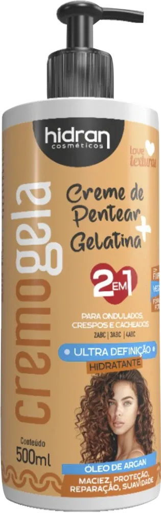Creme de Pentear Hidran Cremogela 2 em 1 Ultra Definição 500ml