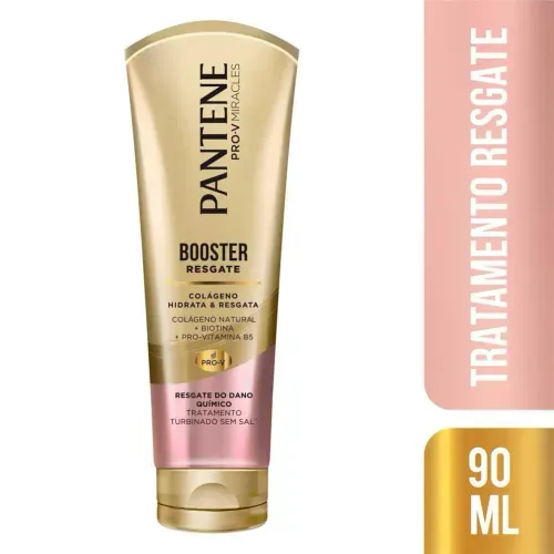 Máscara de Tratamento Pantene Booster Colágeno Resgate do Dano Quimico 90ml