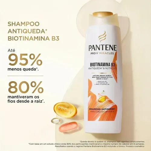 Shampoo Pantene Biotinamina B3 Anti-queda e Nutrição com 175ml