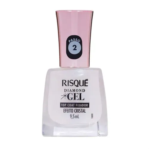 Esmalte Risqué Diamond Top Gel Cremoso Efeito Cristal 9,5ml