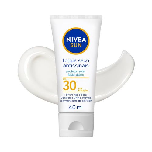 Protetor Solar Facial Nivea Sun Toque Seco Antissinais FPS30 40ml