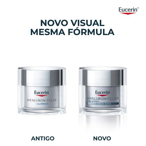 EUCERIN Creme Hidratante Facial Anti-idade Noite 50ml, Hyaluron-Filler, Ácido Hialurônico, Antirrugas, Noturno