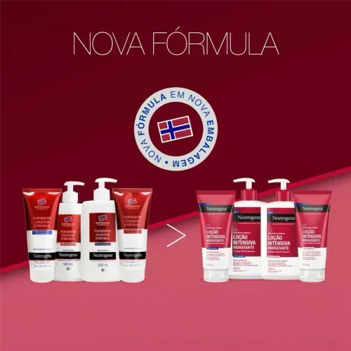 Hidratante Corporal Neutrogena Norwegian Formula Loção Intensiva sem Fragrância com 400ml