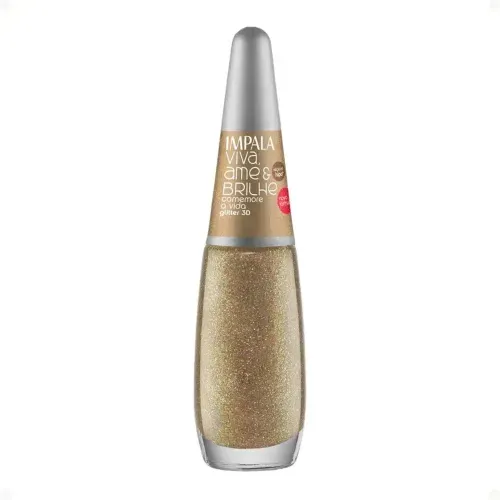 Esmalte Impala Ame & Brilhe Gliter Comemore a Vida 7,5ml