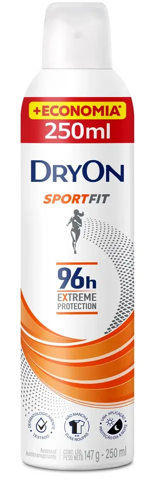 Desodorante Aerossol DryOn SportFit 72h 250ml