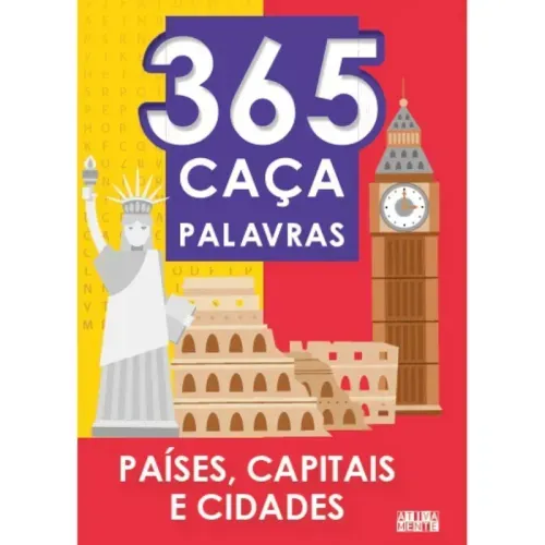 Livro 365 Caça-Palavras - Países, Capitais e Cidades