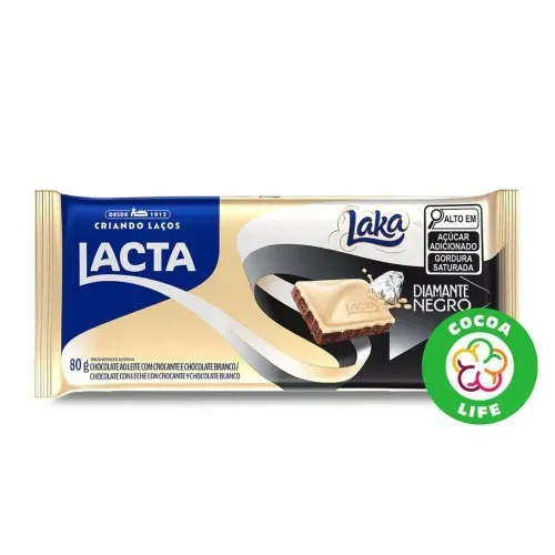 Chocolate Lacta Laka Diamante Negro 80g