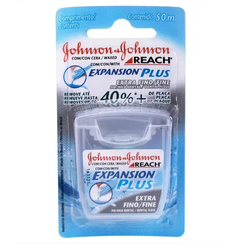 Fio Dental Johnson's Reach Extra Fino com 50 Metros