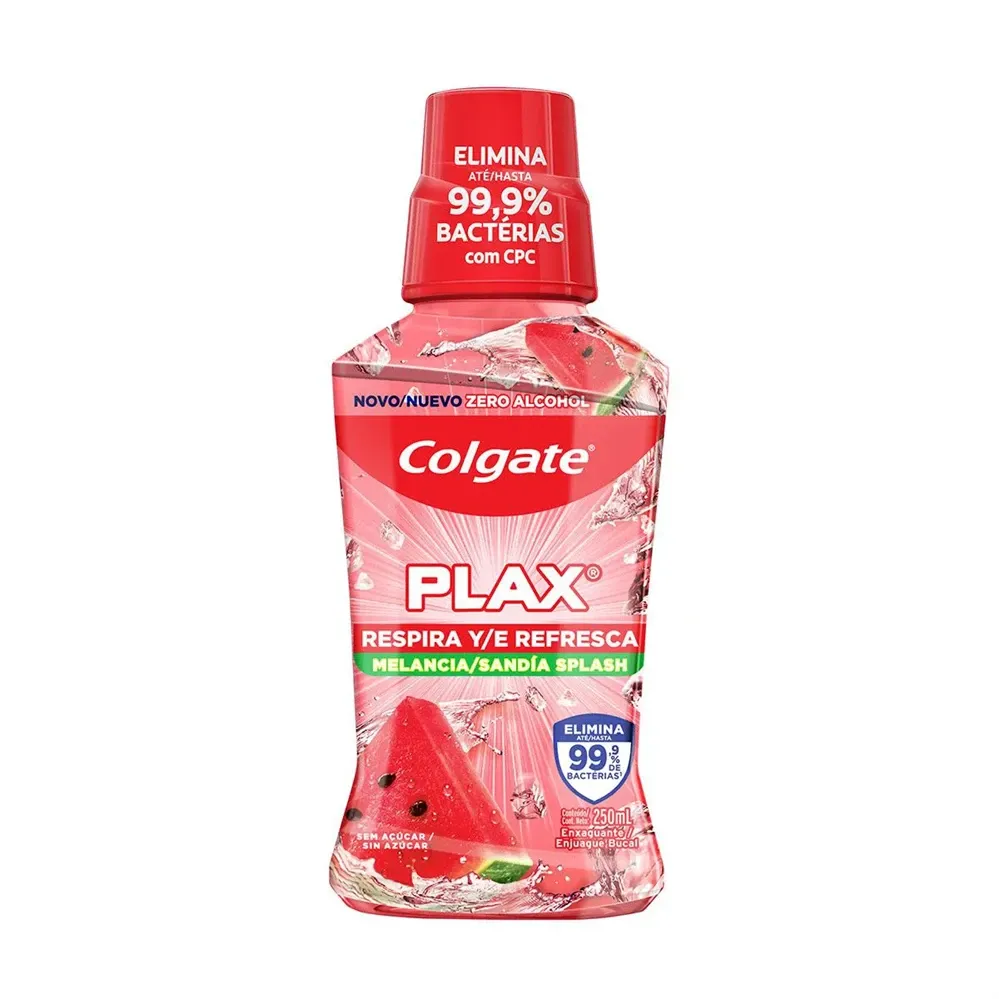 Enxaguante Bucal Colgate Plax Respira e Refresca Melância 250ml