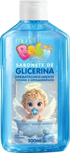 Sabonete Líquido Muriel Baby Glicerina Azul 500ml