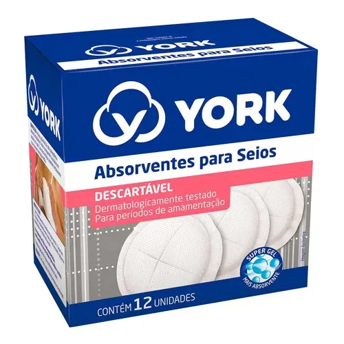 Absorvente Para Seios York com 12 Unidades