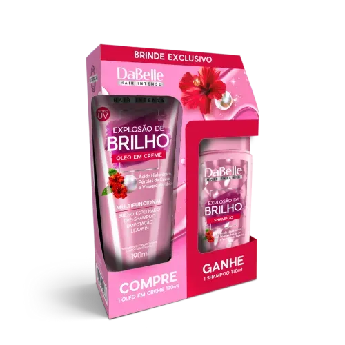 Kit Dabelle Óleo em Creme Explosão de Brilho 190ml Grátis Shampoo 100ml