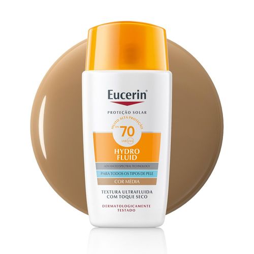 Protetor Solar Eucerin Hydro Fluid Cor Média FPS70 50ml