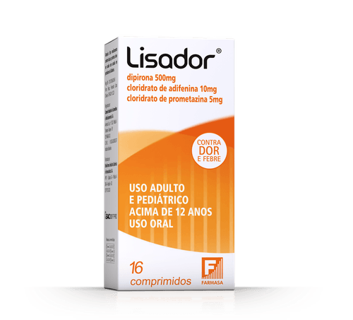 Lisador com 16 comprimidos