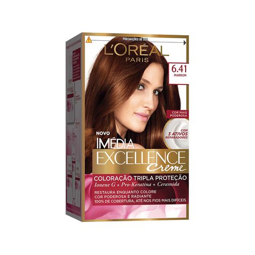 Tintura Creme Imédia Excellence 6.41 Marron kit