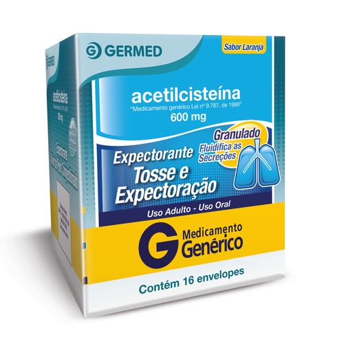 Acetilcisteína 600mg Granulado com 16 Envelopes Germed