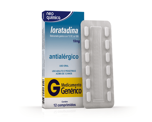 Loratadina 10mg com 12 comprimidos Neo Química