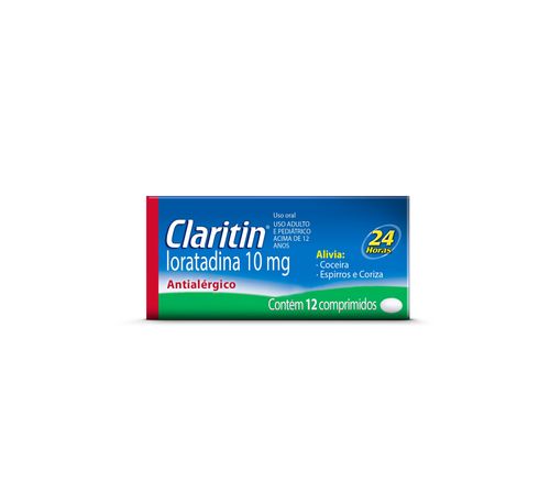 Claritin 10mg com 12 comprimidos