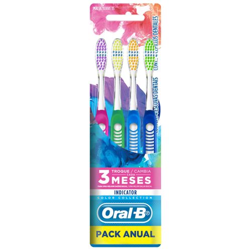 Escova Dental Oral-B Indicator Color com 4 unidades