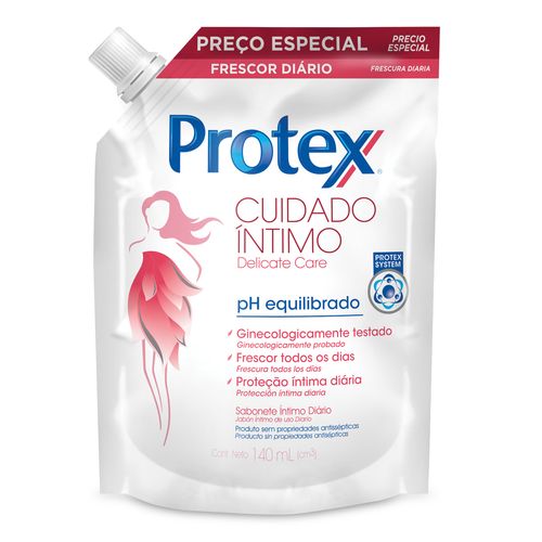 Sabonete Líquido Íntimo Protex Delicate Care Refil 140ml